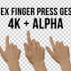 5x index finger press gestures - 4K + alpha - VideoHive Item for Sale