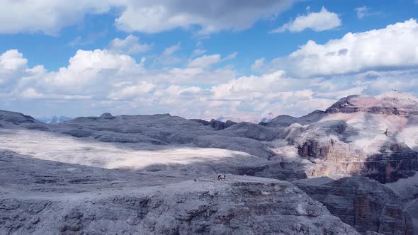 Flying over the Sella Group in the Dolomites