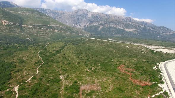 Mountains and sky in Albania