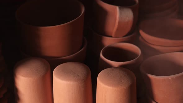 Clay Pots In A Ceramic Studio Workshop 3