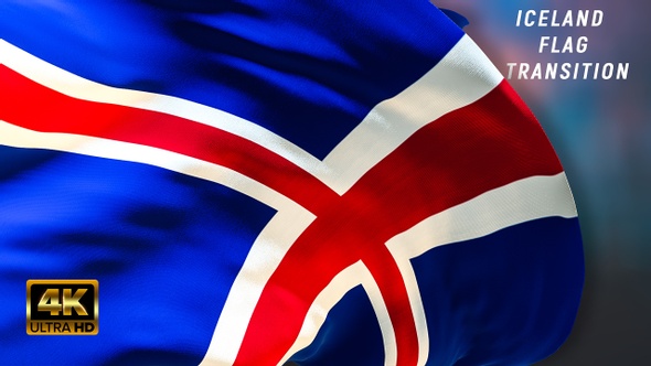 Iceland flag transition 4k