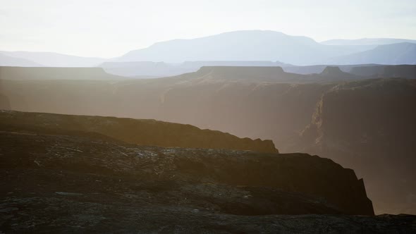 Desert Landscape on the Volcanic Island of Canary Islands