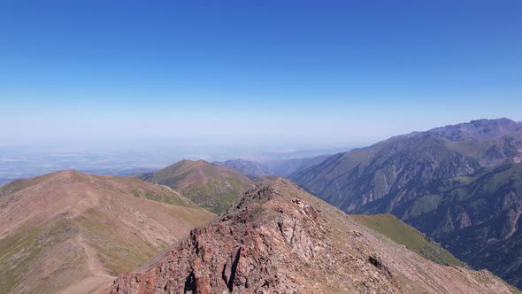 Rocky Mountains and the Sky From a Drone