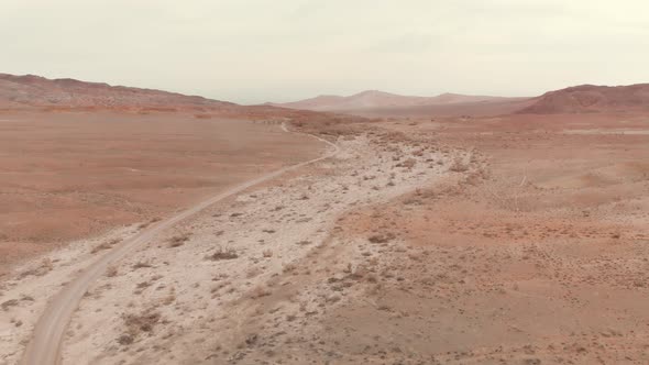 Aerial of Sand Dunes in Altyn Emel National Park in Kazakhstan