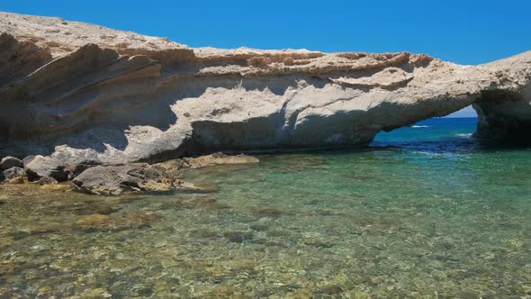 The Beach of Agios Konstantinos in Milos, Greece