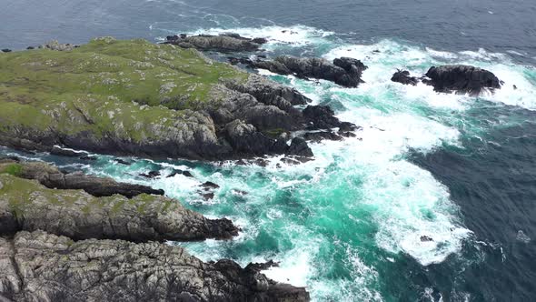 Flying Above Malin Head and the Famous World War Eire Markings in County Donegal - Ireland