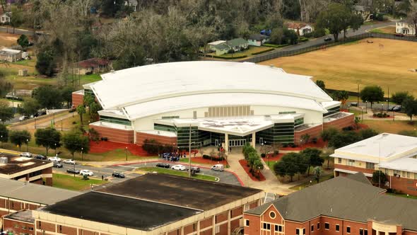 Aerial Telephoto Video Alfred Lawson Jr Multipurpose Center Famu Tallahassee Fl