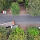 Aerial view of road in Indian with trees on both side - VideoHive Item for Sale
