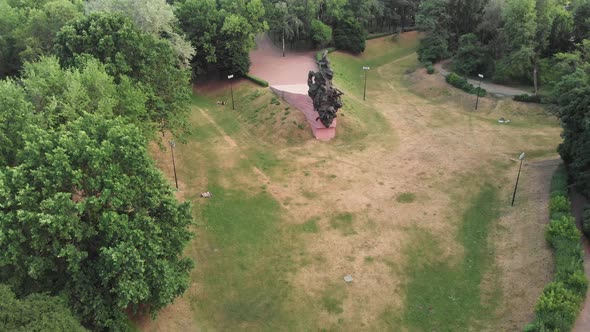 Babi Yar. Aerial - The Place of Mass Murder of Jews During the Second World War. Holocaust. Kyiv