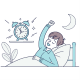 Person Stretching in Bed During Morning Wake Up - GraphicRiver Item for Sale