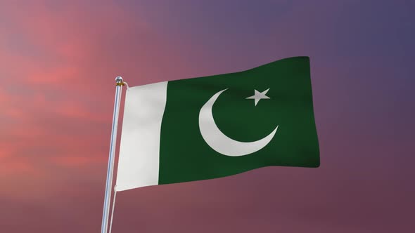 Flag Of Pakistan Waving 4k
