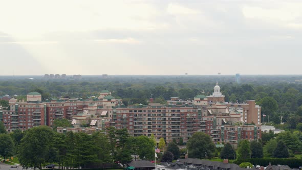 Aerial View of Apartment Buildings in Garden City Long Island