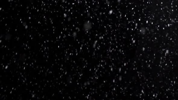 Falling snow. snowy weather. Slow motion.