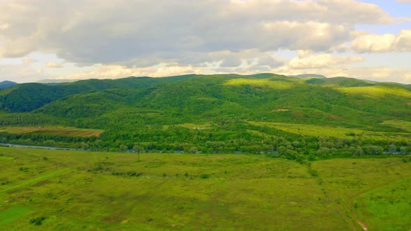 Aerial View on Nature Landscape Daytime