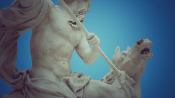 Close Up of the Neptune Statue