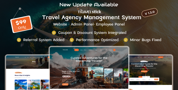 Travelstick – Smart & Scalable Travel Management System | Admin | Employee | User Panel (MERN)