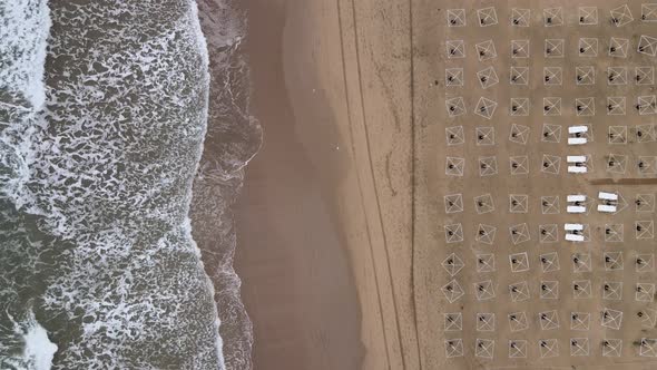 Aerial beach with no people