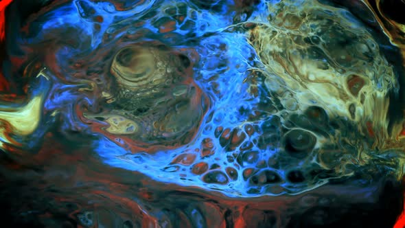 Abstract Colorful Paint Liquid Artistic Movement 