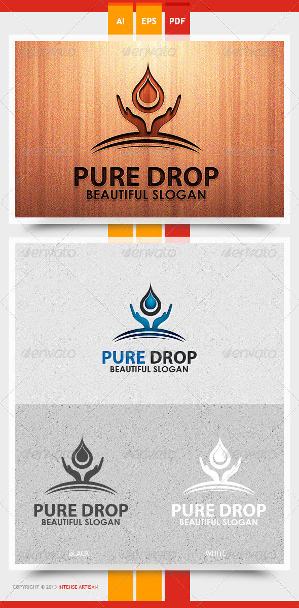 Pure Drop Logo Template