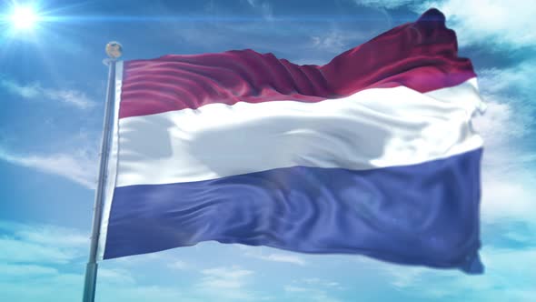 4K 3D Netherlands Flag