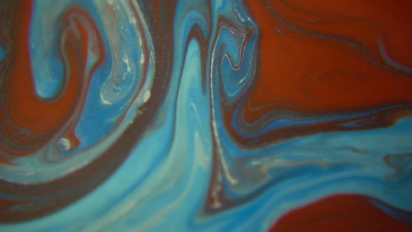 Red And Blue Blending Paint