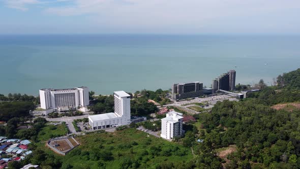 Aerial view Teluk Bahang beach