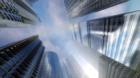 Looking Up at Skyscrapers