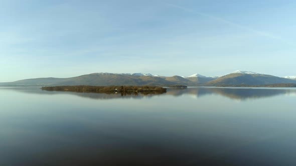 Loch Lomond Aerial View on a Beautiful Day