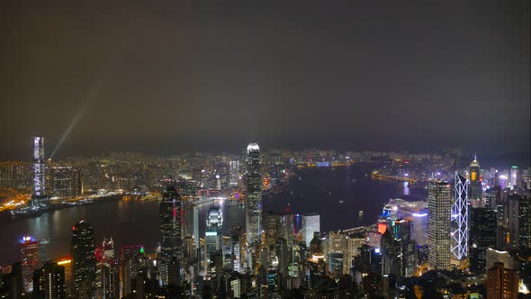 Beautiful building and architecture around Hong kong city skyline