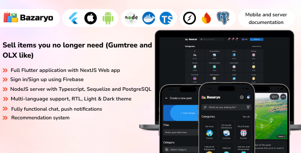 Bazaryo - Sell & Buy, Gumtree like (full application with chat)