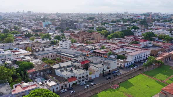 Colonial City of Santo Domingo with Cathedral of Santa María la Menor, aerial