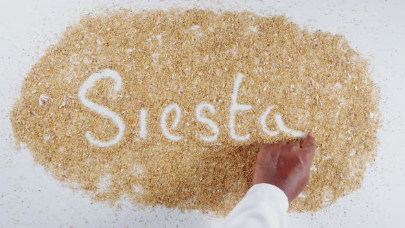 Hand Writes On Sand Siesta 