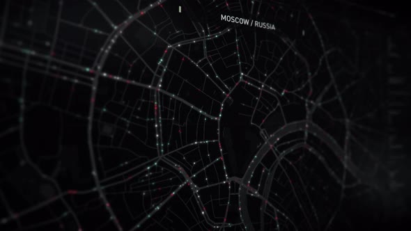 High Tech GPS Interface Tracking Locations Of Transport Vehicles In Modern City alt