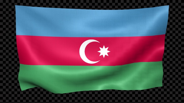 Azerbaijan Flag Waving Looped