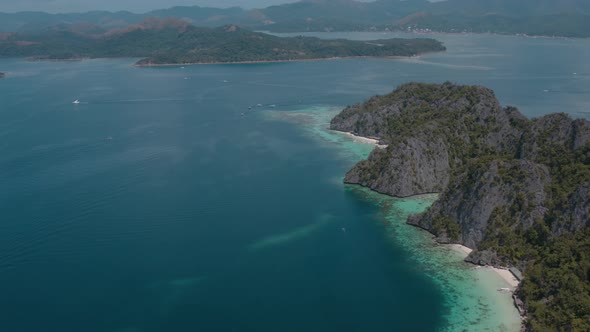 Aerial View of Coron Island in Palawan, Philippines