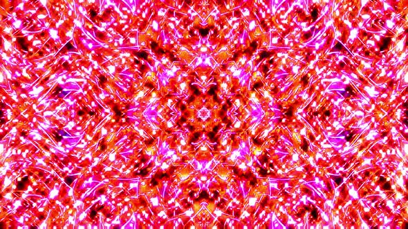 Bright abstract light governing full color, kaleidoscope,red background