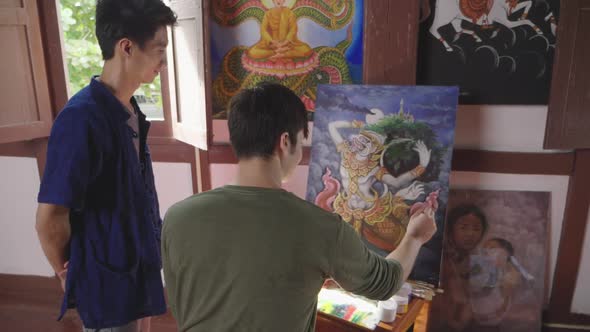 Teaching Painting On Easel