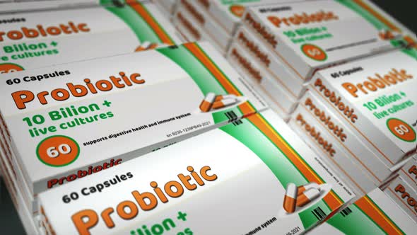 Probiotic gut medicine pack loopable seamless