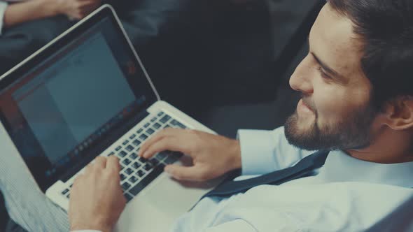 Smiling young businessman