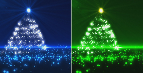 Blue and Green Christmas Tree (2 Pack)
