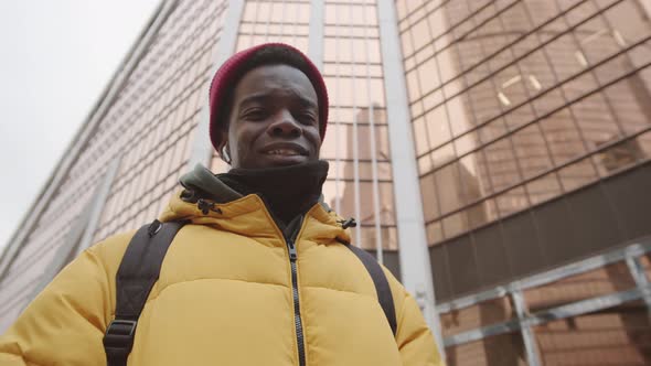 Cheerful African Man Outdoors