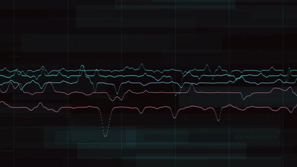 Interference waves of round blue particles