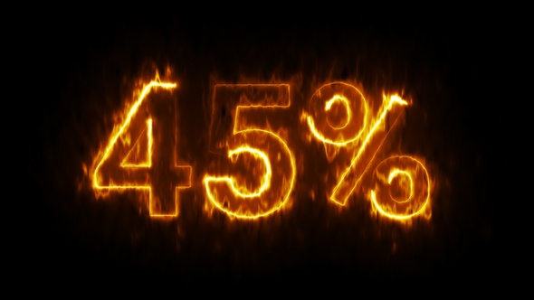 Flaming Sale Animated Banner 45 Percent