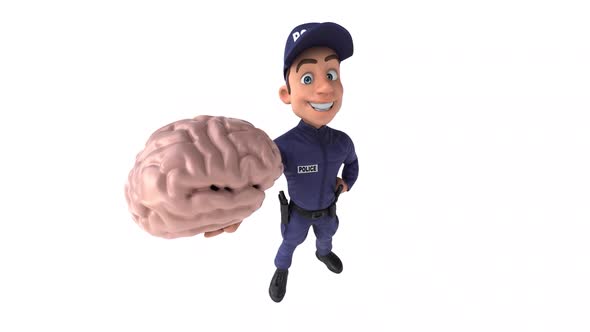 Fun 3D cartoon Police Officer