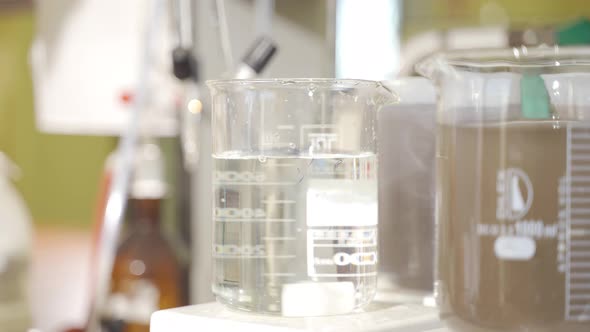 Scientific work in modern laboratory. alt