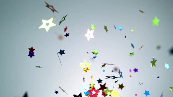 Slo-motion star confetti ascending alt