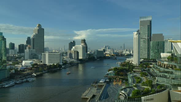 Beautiful building architecture around Bangkok city in Thailand