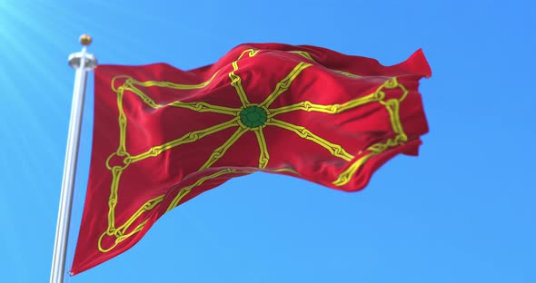 Ancient Flag, of Navarre Kingdom, Spain