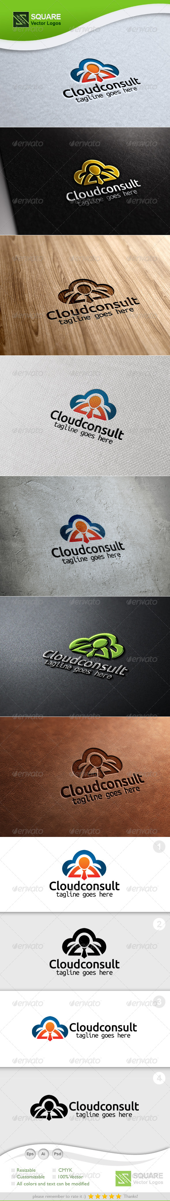 Cloud, Consultancy Vector Logo Template