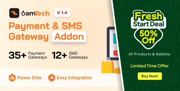6amTech Payment & SMS Gateway Addon